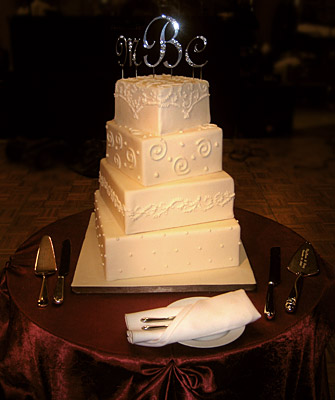 Monogram Wedding Cake - The Sugar Syndicate Chicago
