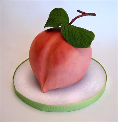 Peach Birthday Cake - The Sugar Syndicate Chicago
