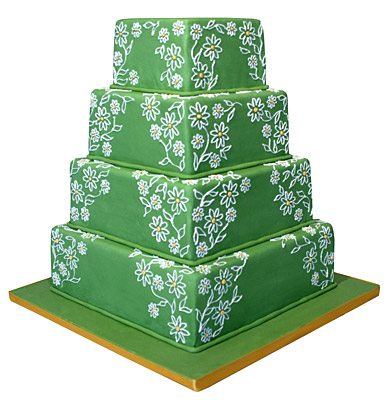 daisy cakes. Spring Daisy Wedding Cake
